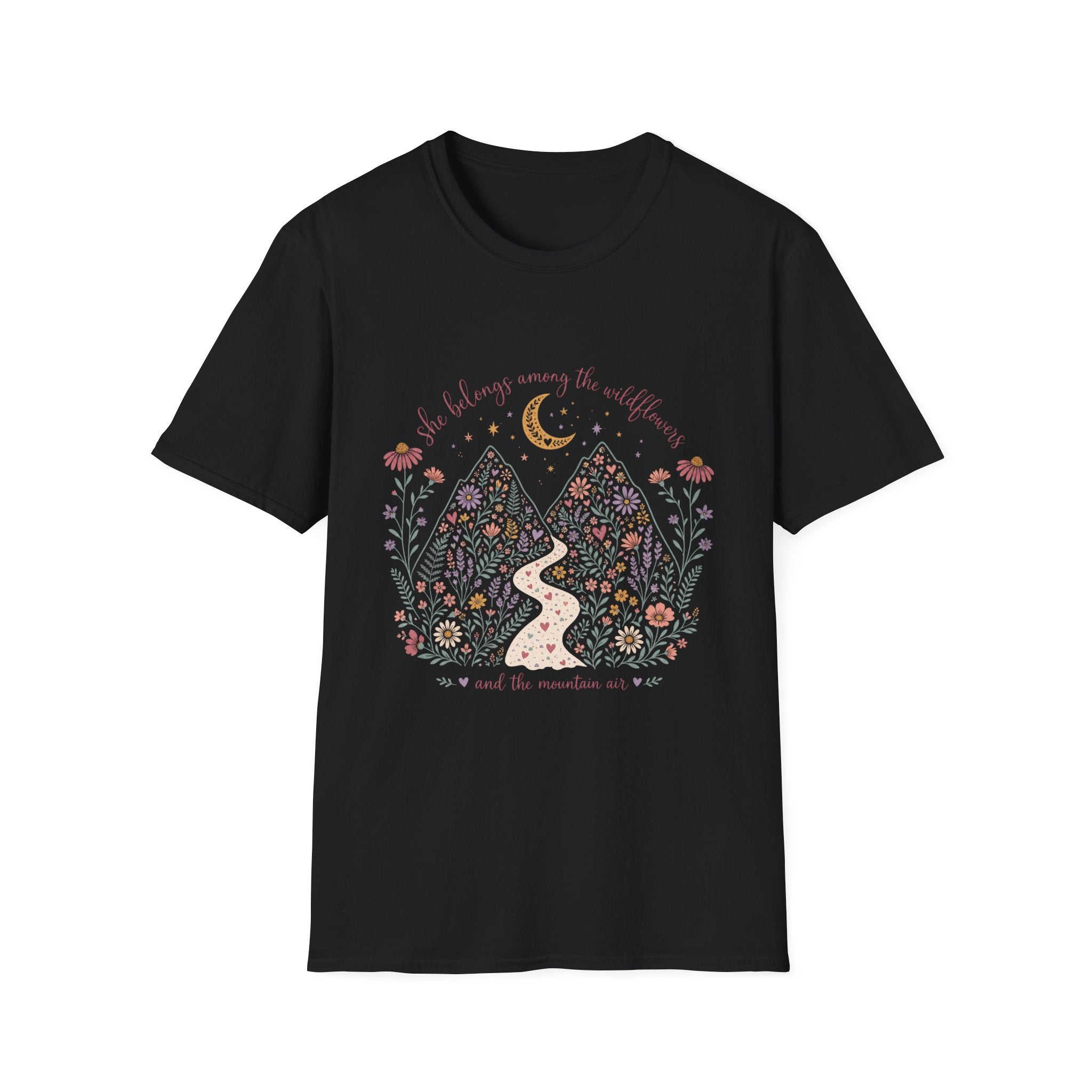 She Belongs Among the Wildflowers and the Mountain Air T-Shirt