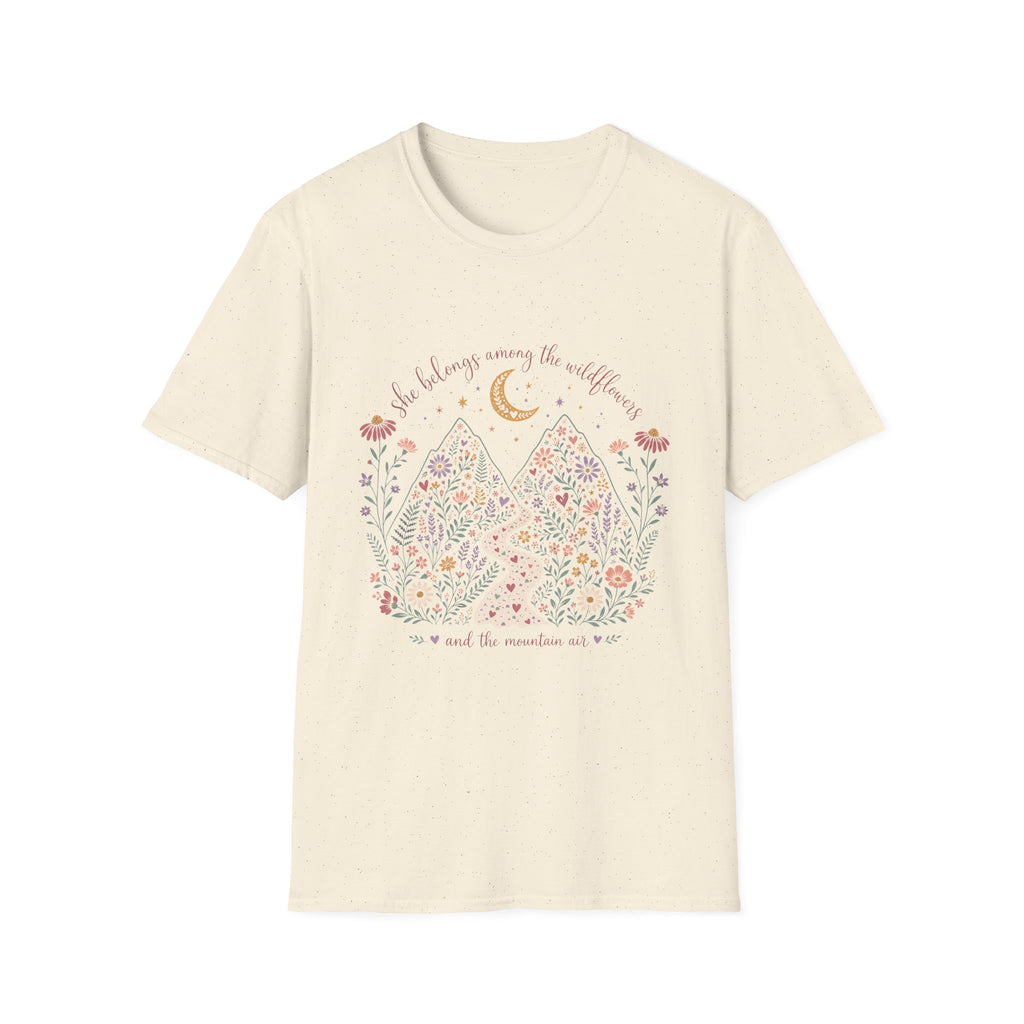 She Belongs Among the Wildflowers and the Mountain Air T-Shirt