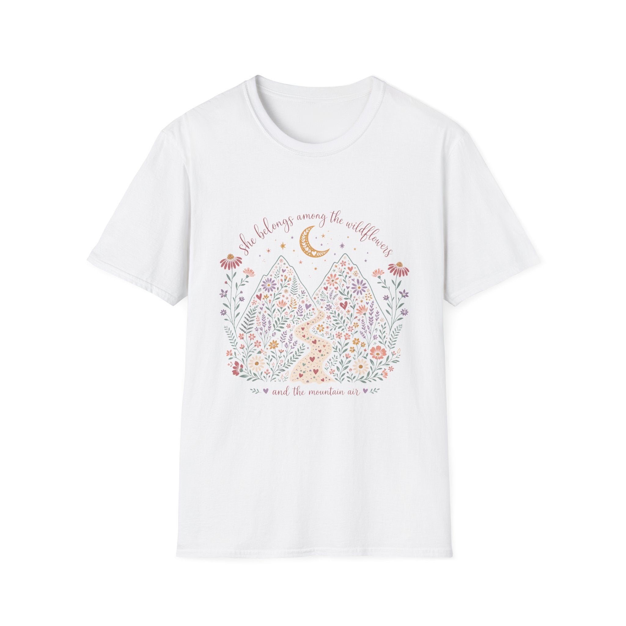 She Belongs Among the Wildflowers and the Mountain Air T-Shirt