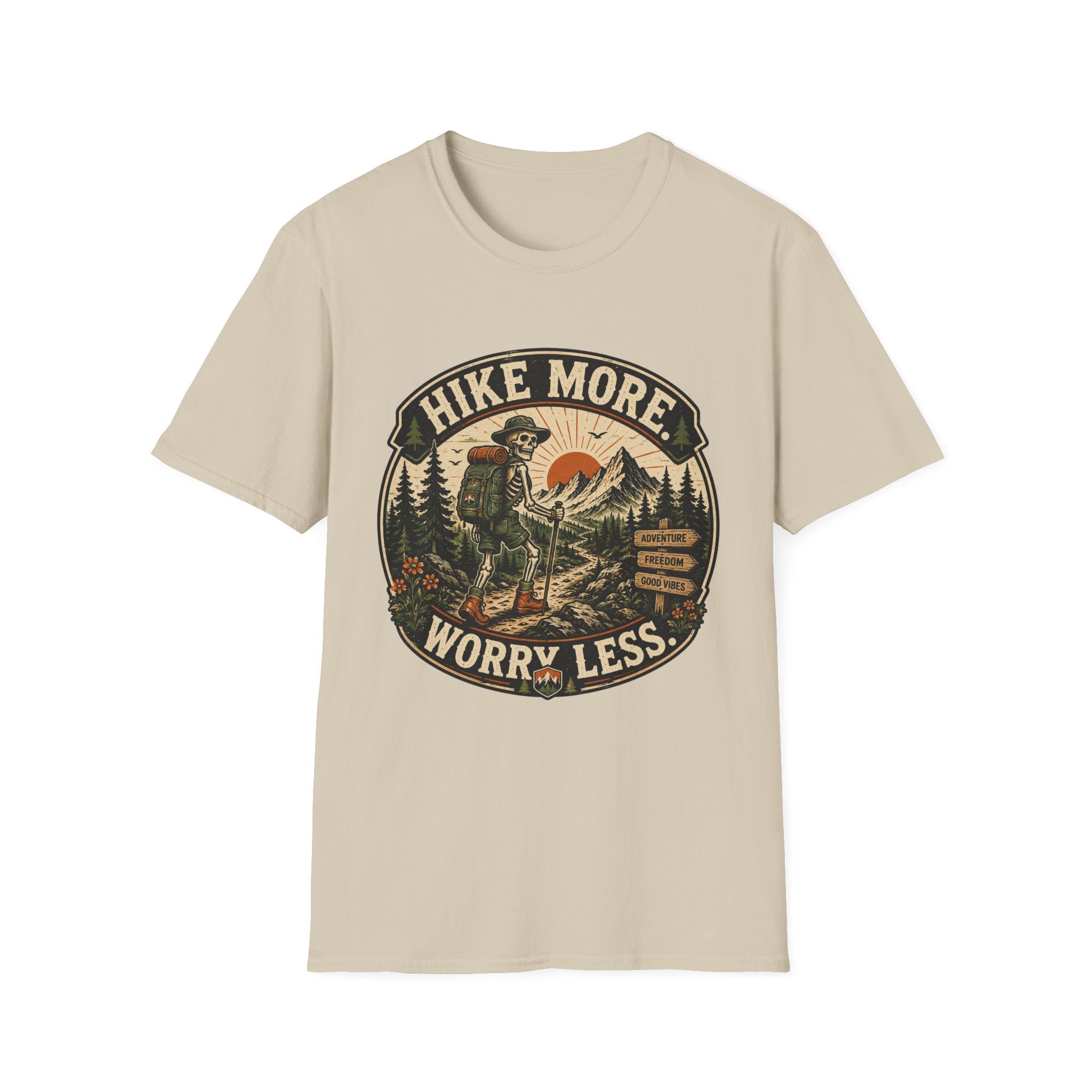 Hike More Worry Less Skeleton