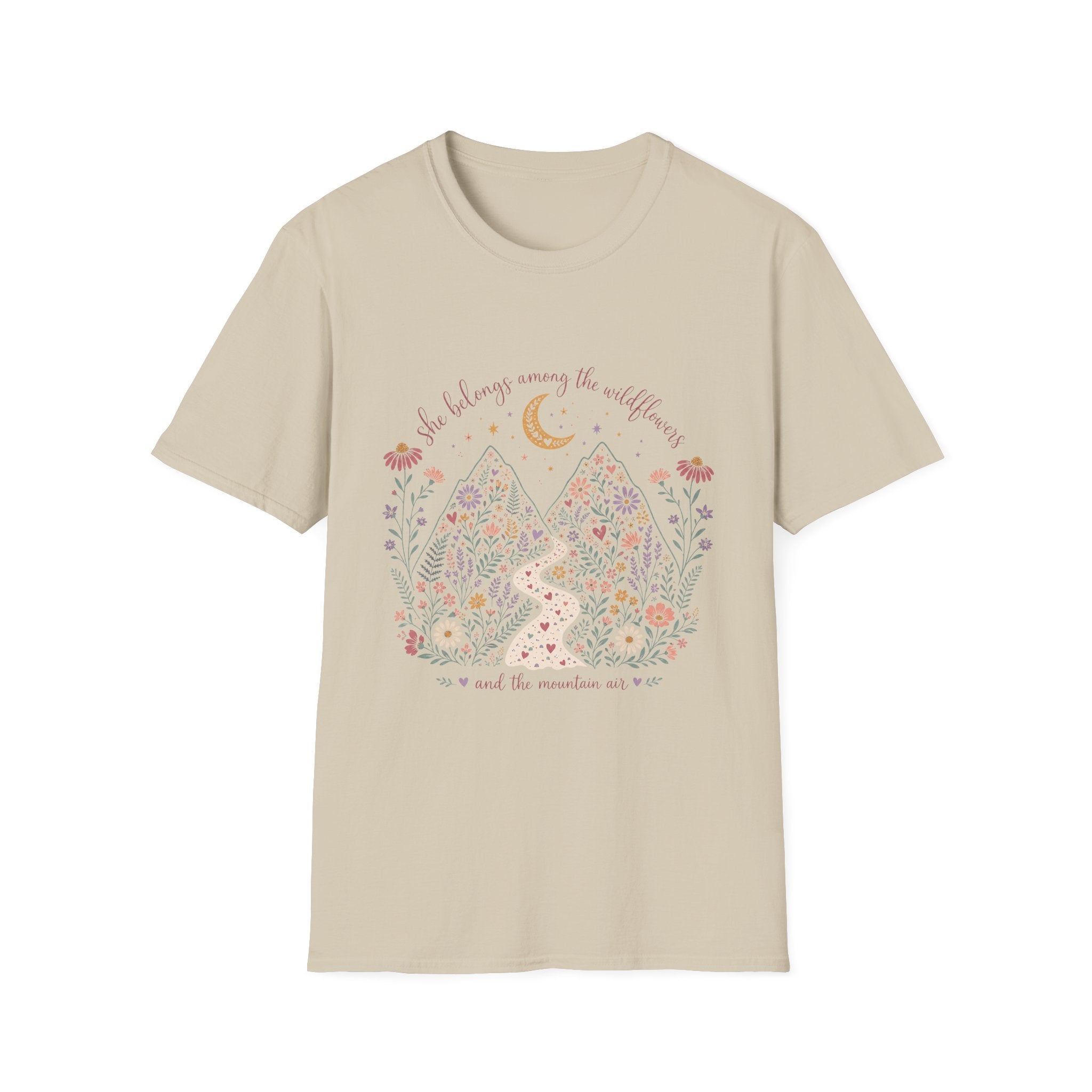 She Belongs Among the Wildflowers and the Mountain Air T-Shirt