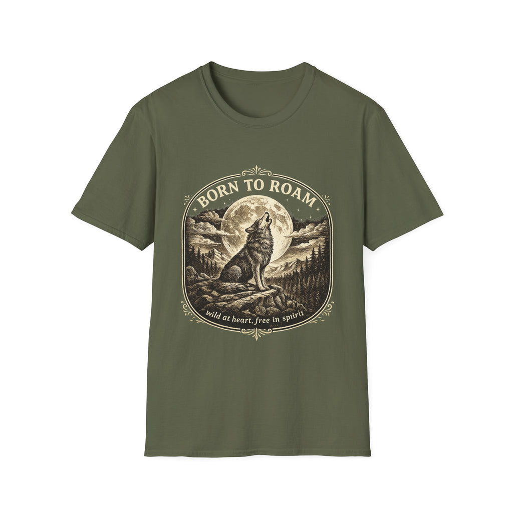 Born to Roam Wolf T-Shirt