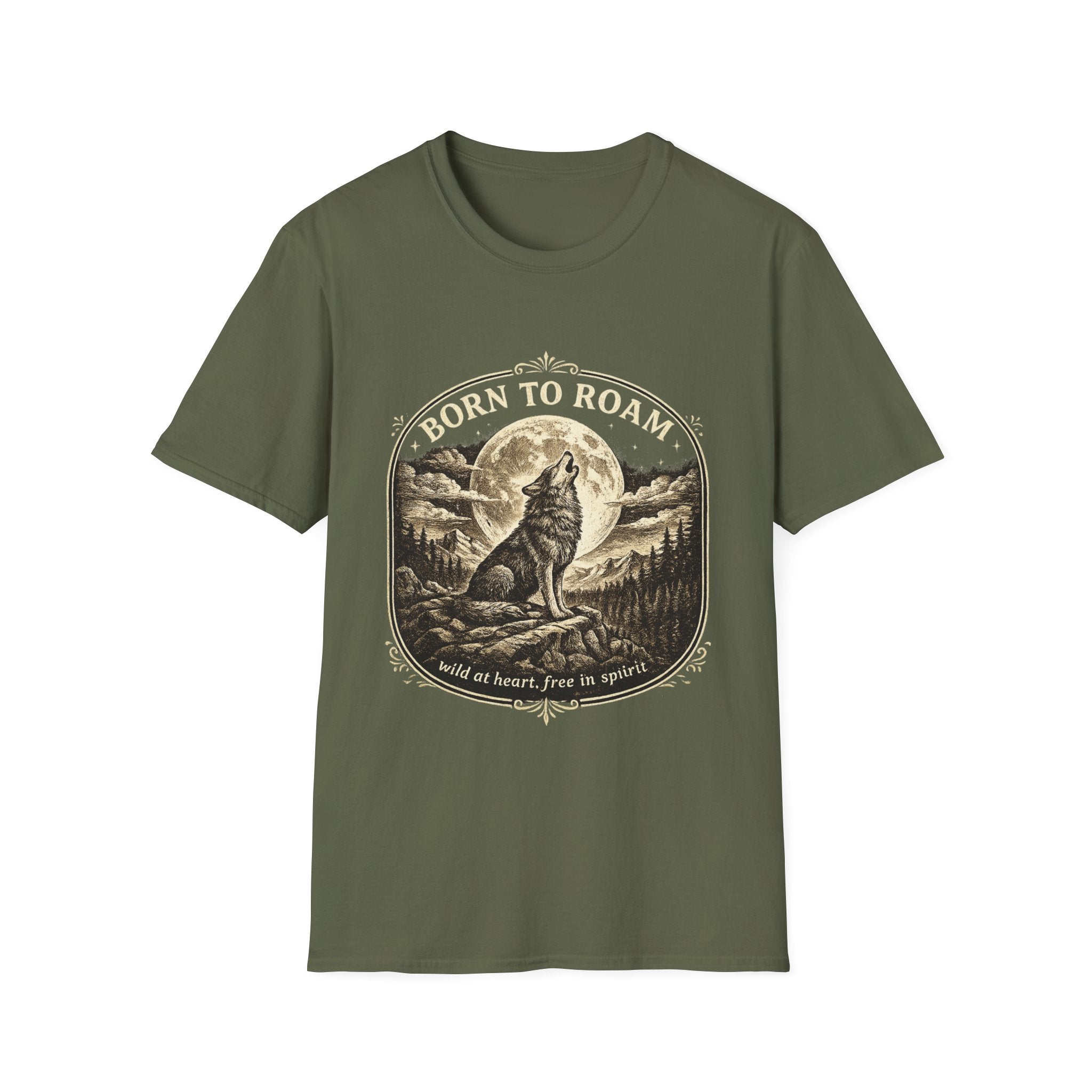 Born to Roam Wolf T-Shirt